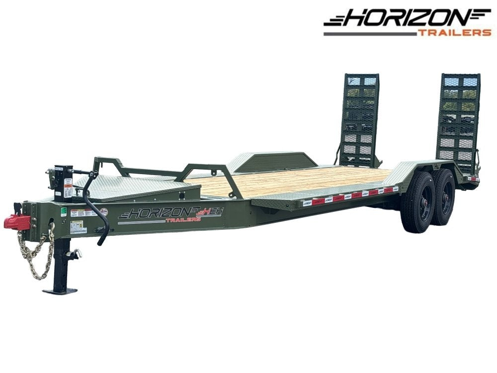 22' HEH Equipment Trailer (2) 10K Axles, Drive Over Fenders, 3' Dove W/ Mountain Ramps - Equipment Trailers - TrailerSwap