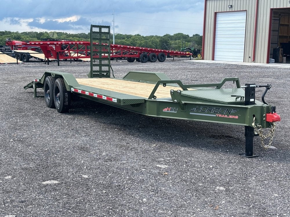 22' HEH Equipment Trailer (2) 10K Axles, Drive Over Fenders, 3' Dove W/ Mountain Ramps - Equipment Trailers - TrailerSwap