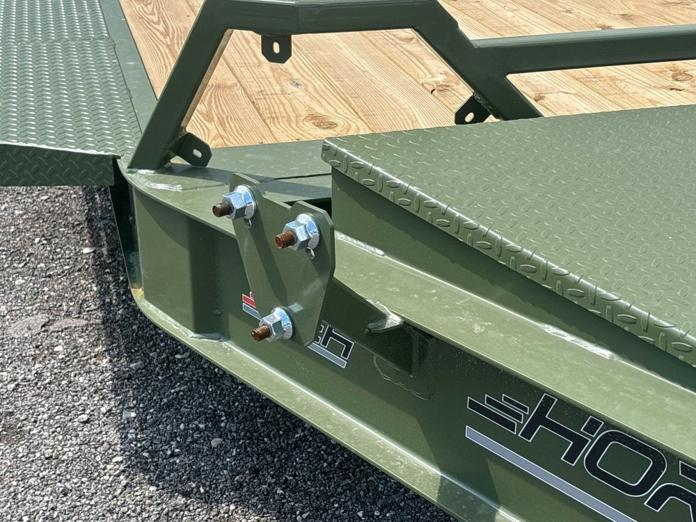 22' HEH Equipment Trailer (2) 10K Axles, Drive Over Fenders, 3' Dove W/ Mountain Ramps - Equipment Trailers - TrailerSwap