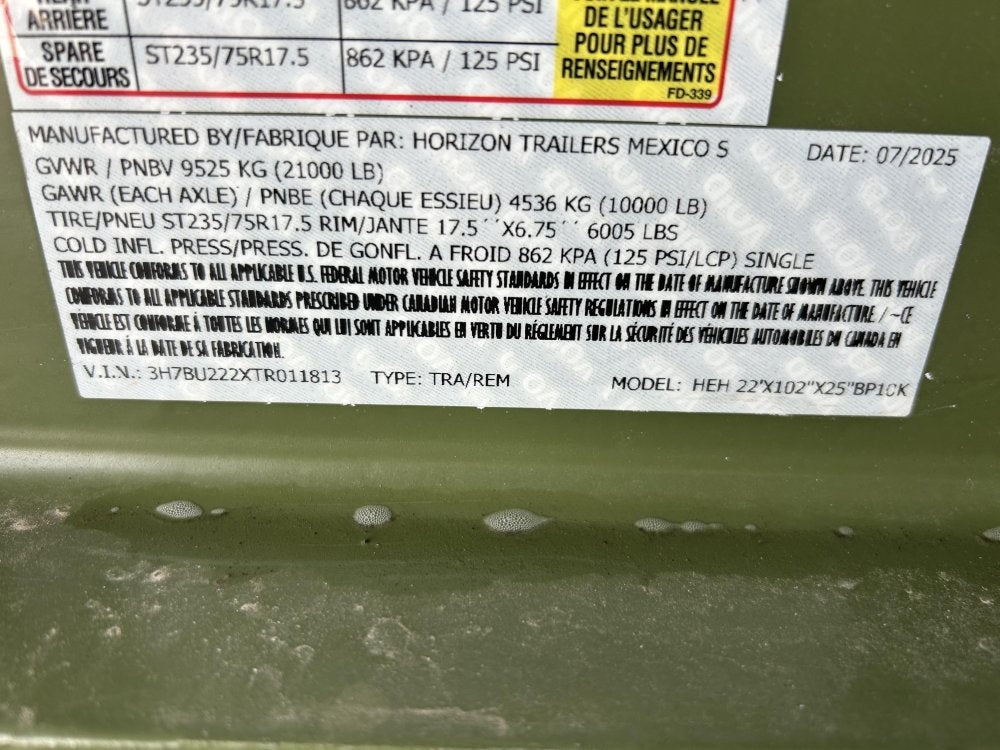 22' HEH Equipment Trailer (2) 10K Axles, Drive Over Fenders, 3' Dove W/ Mountain Ramps - Equipment Trailers - TrailerSwap