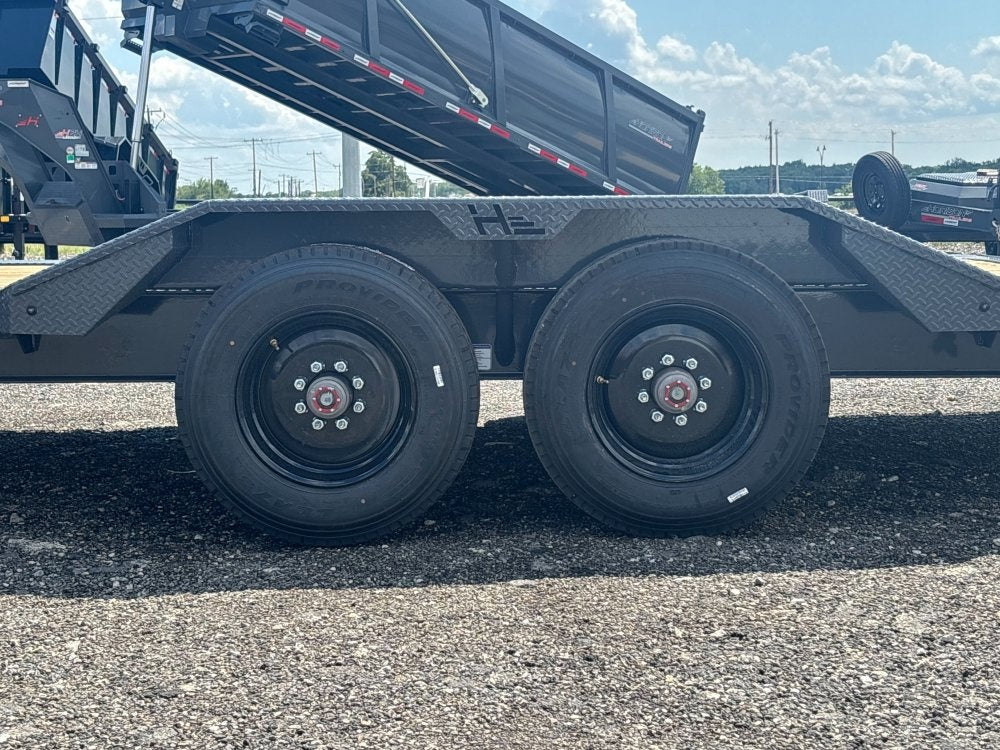 22' HEH Equipment Trailer (2) 10K Axles, Drive Over Fenders, 3' Dove W/Stand Up Ramps - Equipment Trailers - TrailerSwap
