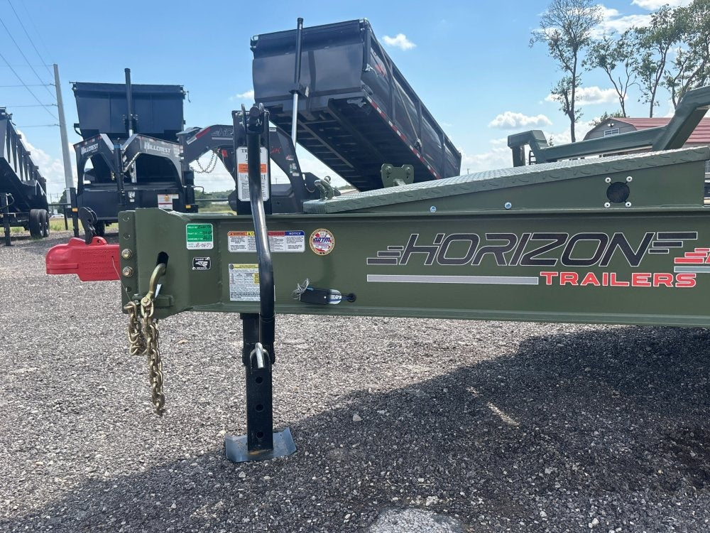 22' HEH Equipment Trailer (2) 10K Axles, Drive Over Fenders, 3' Dove W/Stand Up Ramps - Equipment Trailers - TrailerSwap