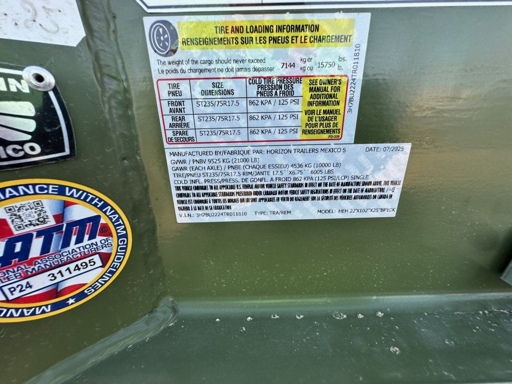 22' HEH Equipment Trailer (2) 10K Axles, Drive Over Fenders, 3' Dove W/Stand Up Ramps - Equipment Trailers - TrailerSwap