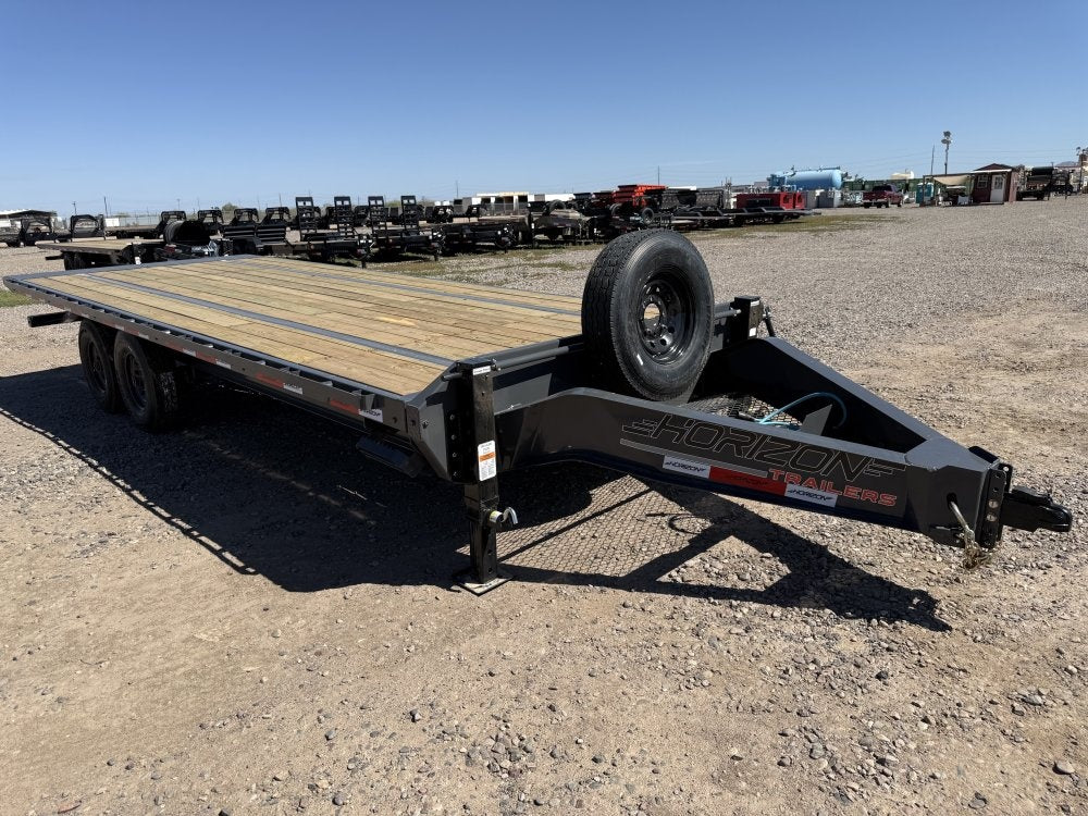 22' Horizon FFT Bumper Pull Full Deckover TIlt Trailer - (2) 8K Axles - Deckover Tilt - TrailerSwap
