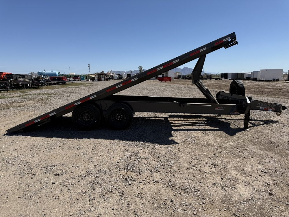 22' Horizon FFT Bumper Pull Full Deckover TIlt Trailer - (2) 8K Axles - Deckover Tilt - TrailerSwap