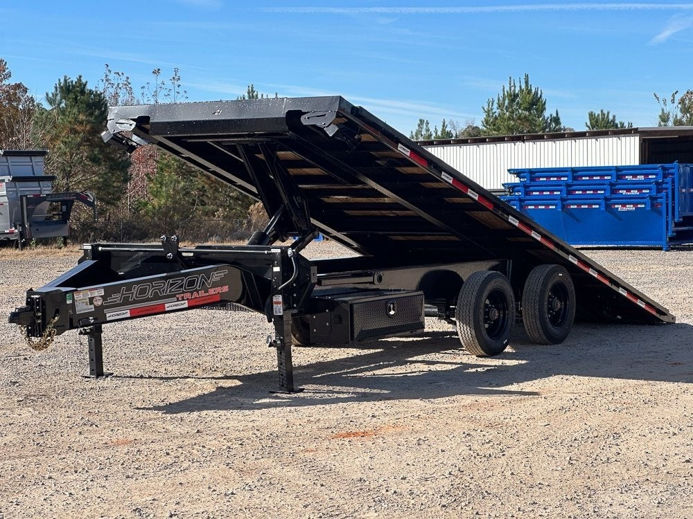 22' Horizon FFT Bumper Pull Full Deckover TIlt Trailer - (2) 10K Axles - Bumper Pull Deckover - Deckover Tilt - TrailerSwap