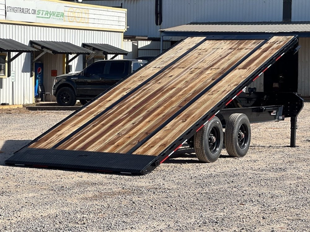 22' Horizon FFT Bumper Pull Full Deckover TIlt Trailer - (2) 10K Axles - Bumper Pull Deckover - Deckover Tilt - TrailerSwap