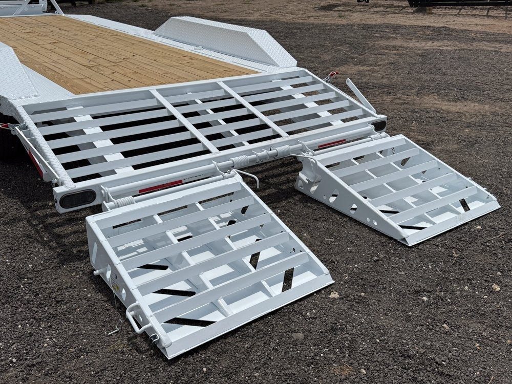 22' Horizon HEH Bumper Pull Equipment Trailer Mega Ramps - (2) 10K Axles - Equipment Trailers - TrailerSwap