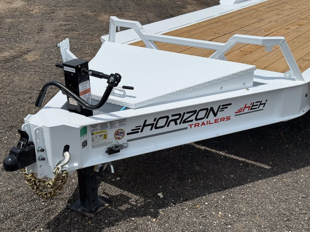 22' Horizon HEH Bumper Pull Equipment Trailer Mega Ramps - (2) 10K Axles - Equipment Trailers - TrailerSwap