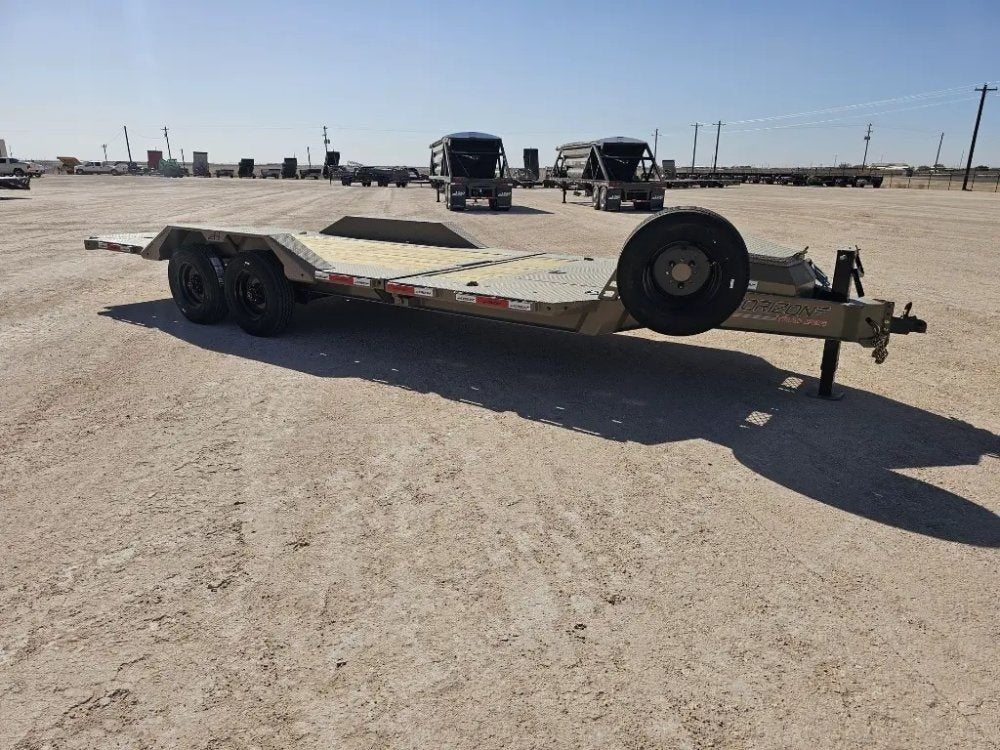 22' Horizon HET Bumper Pull Equipment Tilt Trailer Drive Over Fenders - (2) 10K Axles - Equipment Tilt - TrailerSwap