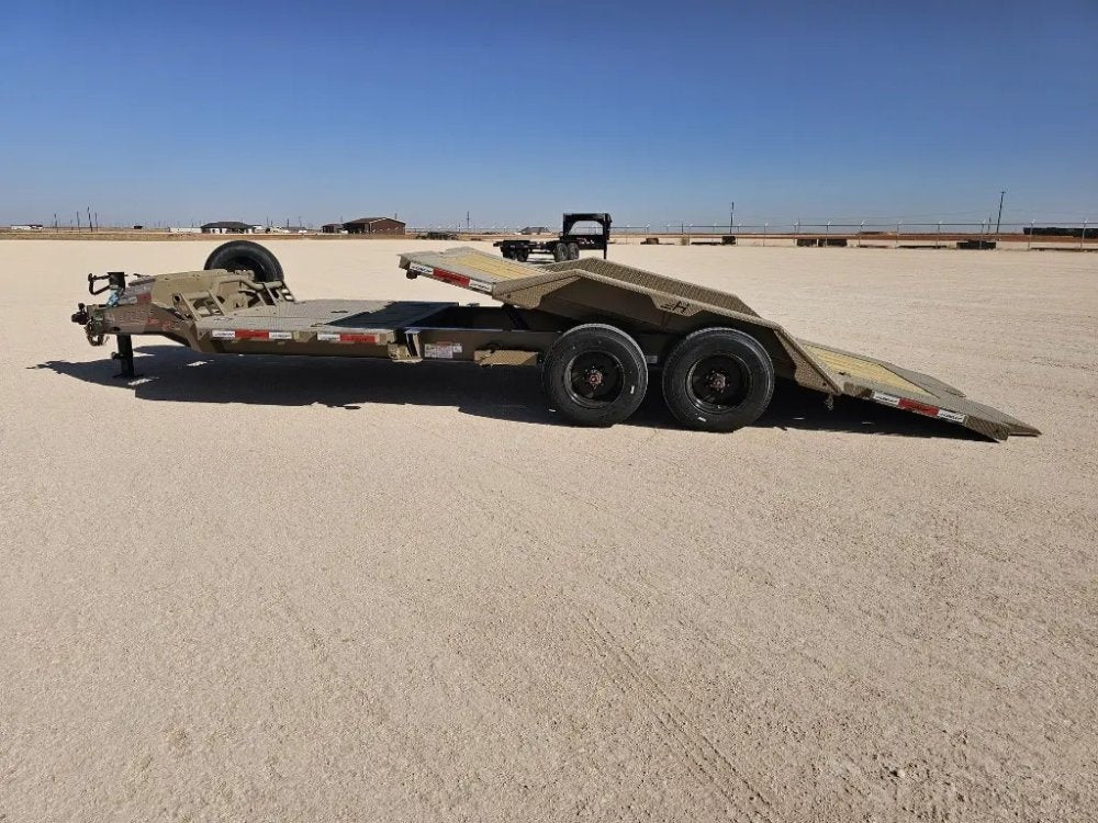 22' Horizon HET Bumper Pull Equipment Tilt Trailer Drive Over Fenders - (2) 10K Axles - Equipment Tilt - TrailerSwap
