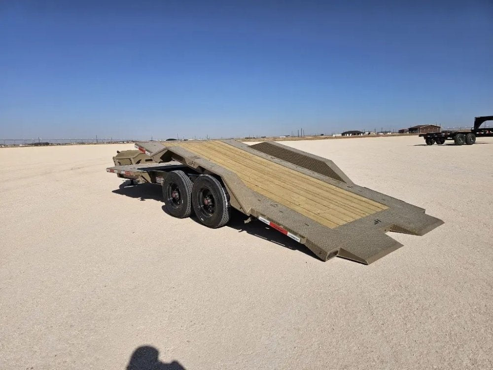 22' Horizon HET Bumper Pull Equipment Tilt Trailer Drive Over Fenders - (2) 10K Axles - Equipment Tilt - TrailerSwap