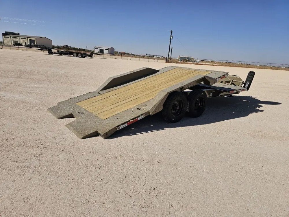 22' Horizon HET Bumper Pull Equipment Tilt Trailer Drive Over Fenders - (2) 10K Axles - Equipment Tilt - TrailerSwap