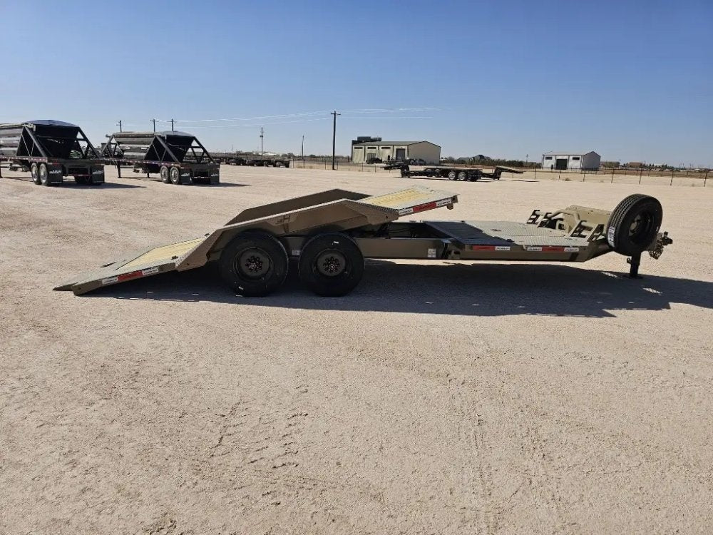 22' Horizon HET Bumper Pull Equipment Tilt Trailer Drive Over Fenders - (2) 10K Axles - Equipment Tilt - TrailerSwap