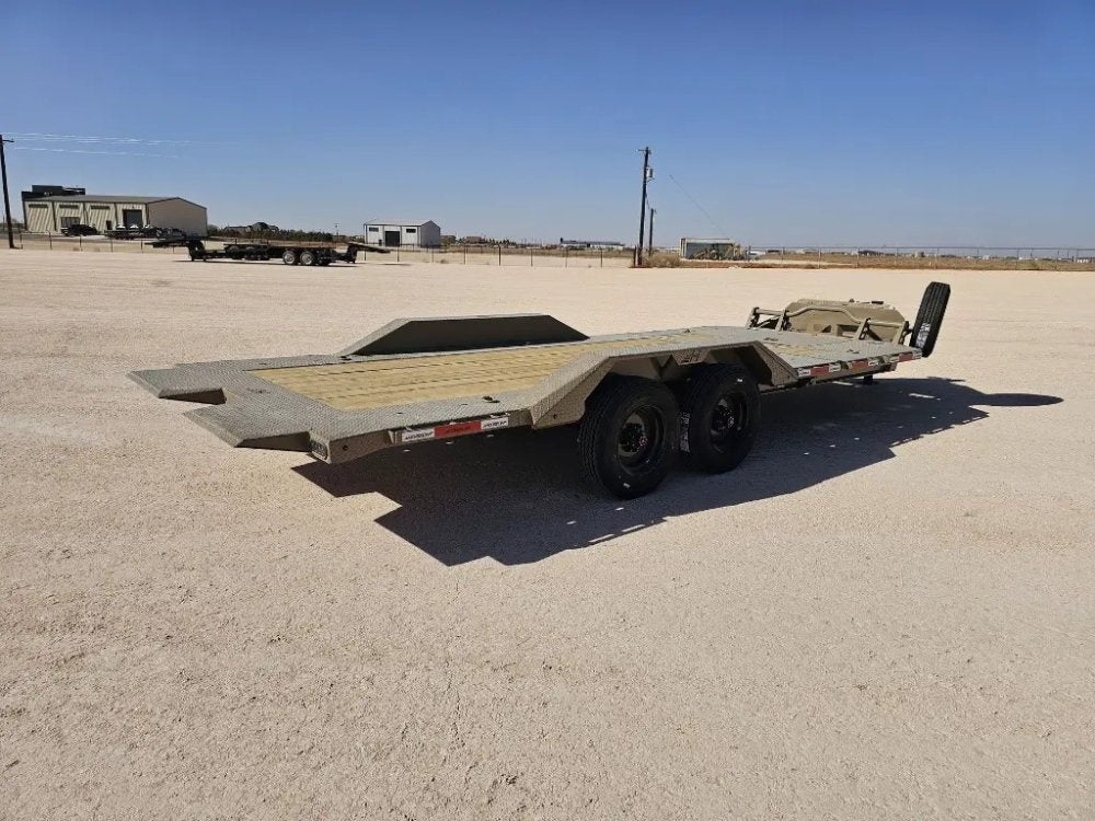 22' Horizon HET Bumper Pull Equipment Tilt Trailer Drive Over Fenders - (2) 10K Axles - Equipment Tilt - TrailerSwap