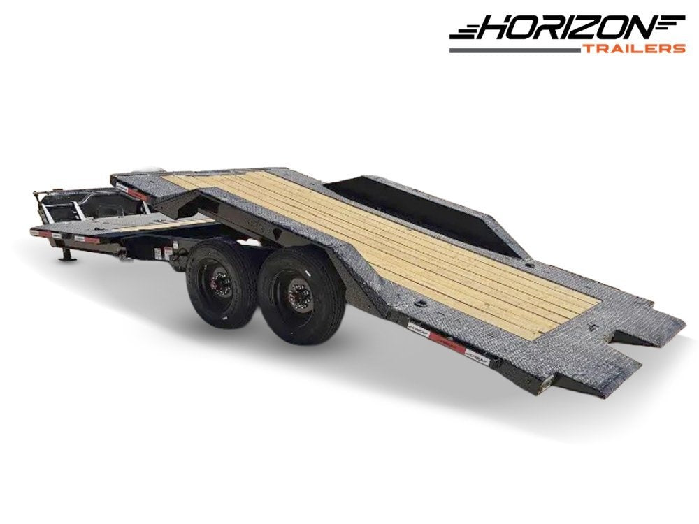 22' Horizon HET Bumper Pull Equipment Tilt Trailer Drive Over Fenders - (2) 10K Axles - Equipment Tilt - TrailerSwap