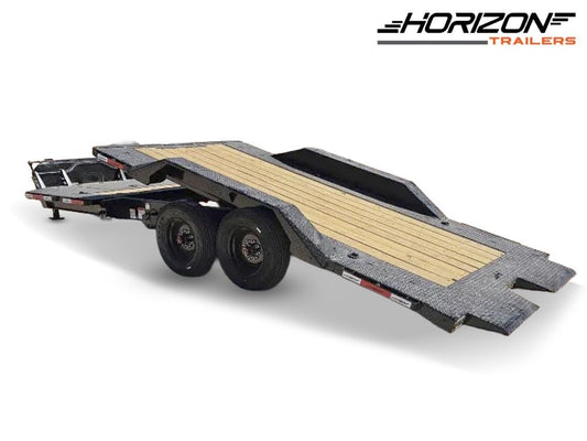 22' Horizon HET Bumper Pull Equipment Tilt Trailer Drive Over Fenders - (2) 10K Axles - Equipment Tilt - TrailerSwap