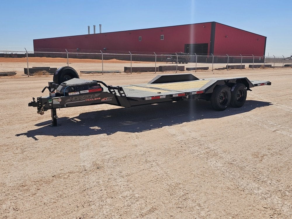 22' Horizon HET Bumper Pull Equipment Tilt Trailer Drive Over Fenders - (2) 10K Axles - Equipment Tilt - TrailerSwap