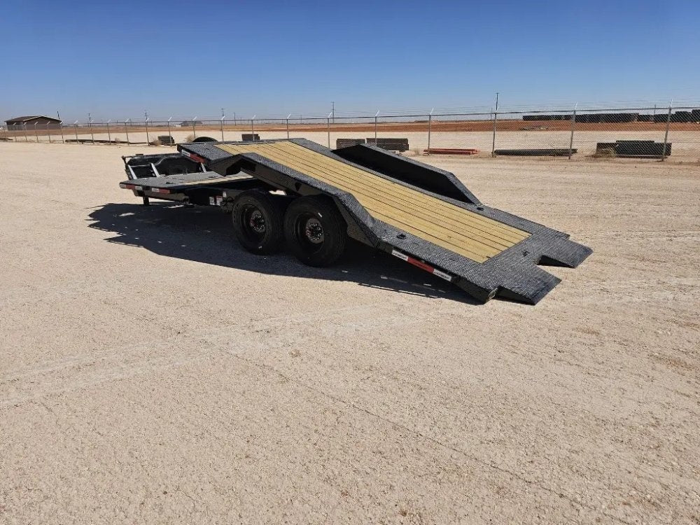 22' Horizon HET Bumper Pull Equipment Tilt Trailer Drive Over Fenders - (2) 10K Axles - Equipment Tilt - TrailerSwap