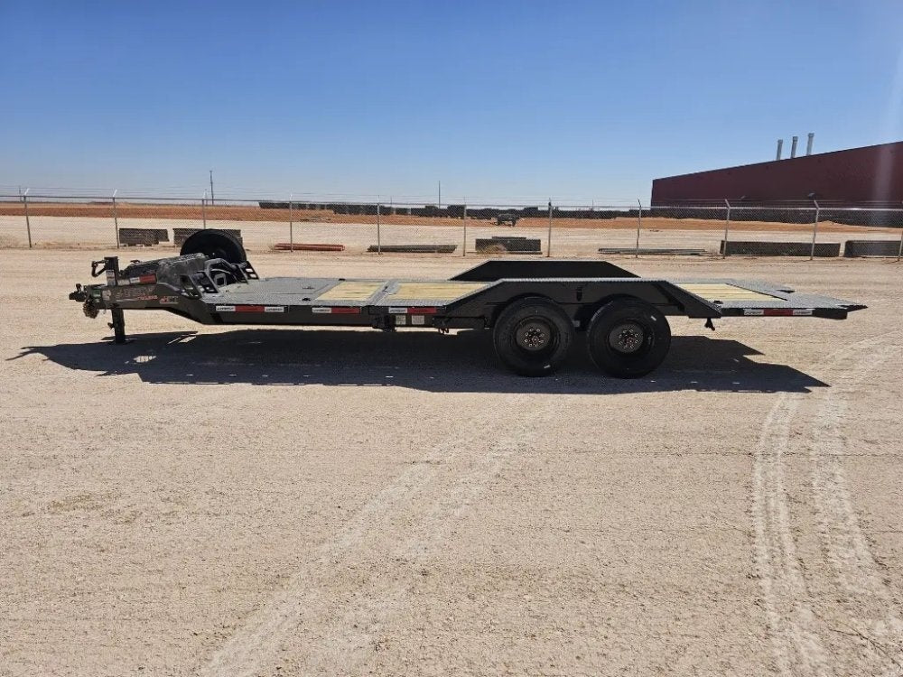 22' Horizon HET Bumper Pull Equipment Tilt Trailer Drive Over Fenders - (2) 10K Axles - Equipment Tilt - TrailerSwap