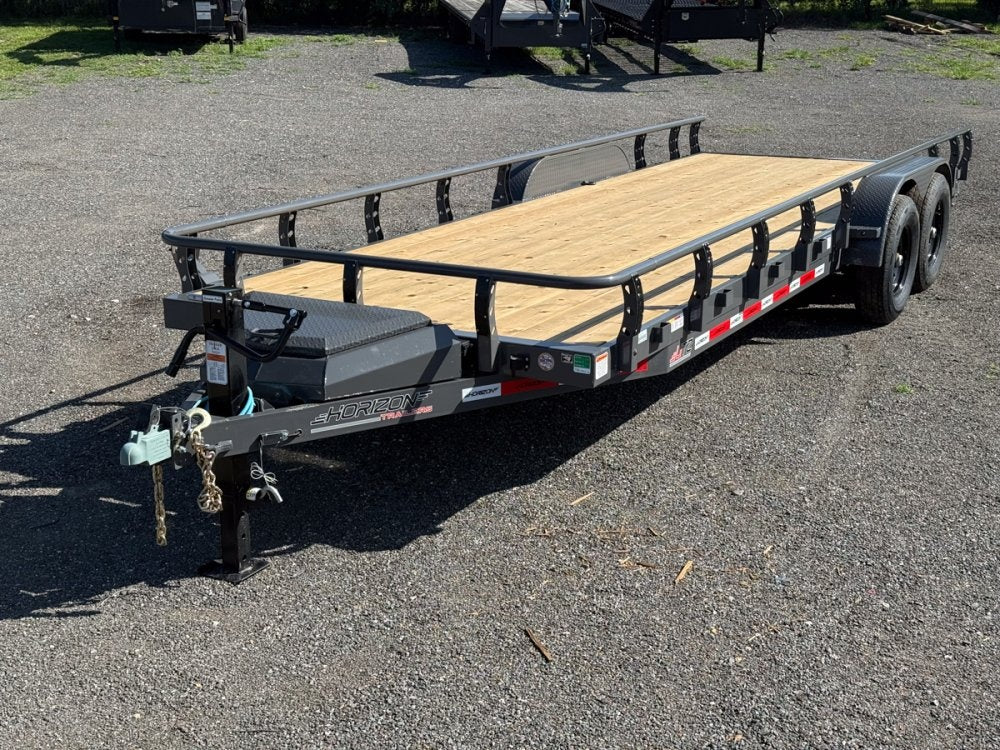 22' Horizon UTZ Bumper Pull Utility Trailer - (2) 3.5K Axles - Utility & SXS - TrailerSwap