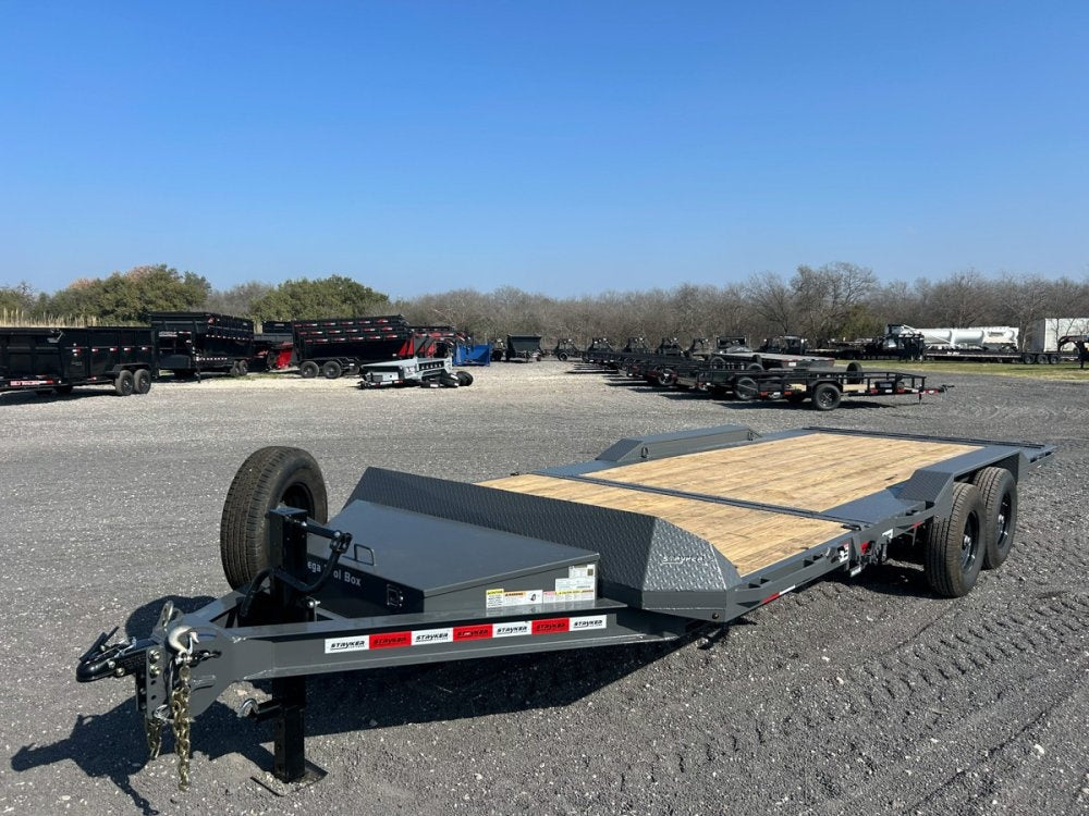 22' Tilt Trailer Drive Over Fenders, 7K Axles - Equipment Tilt - TrailerSwap