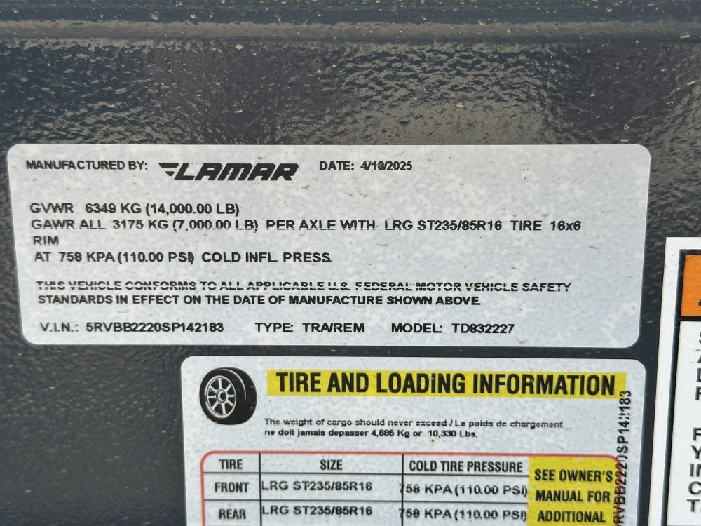 22' Tilt Trailer Lamar (2) 7K Axles 14K GVWR 10K Payload - Equipment Tilt - TrailerSwap