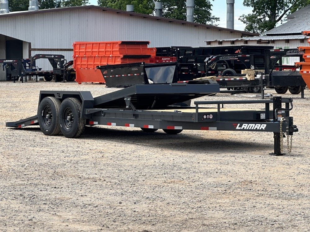 22' Tilt Trailer Lamar (2) 7K Axles 14K GVWR 10K Payload - Equipment Tilt - TrailerSwap
