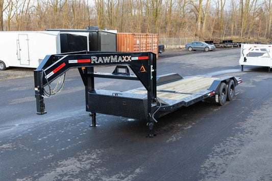 24' GTX Gooseneck Gravity Tilt (2) 7k Torsion Axles 4' Stationary Deck - Hotshot Non-CDL - TrailerSwap
