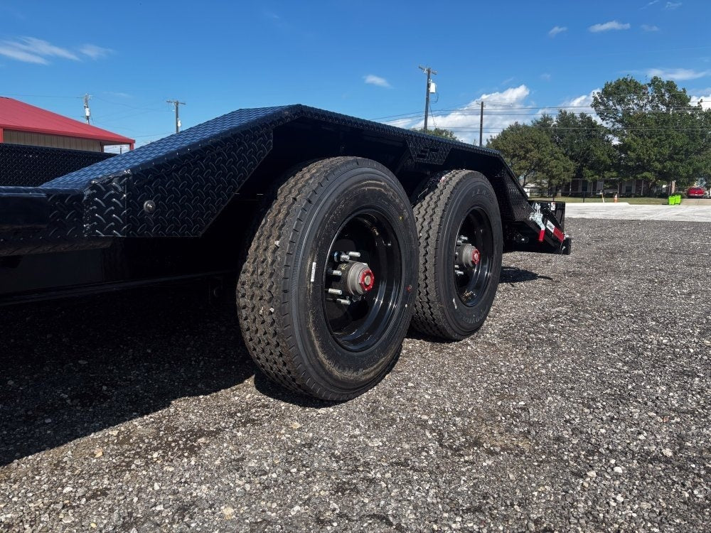 24' HEH Bumper Pull Equipment Trailer (2) 10K Axles, Drive Over Fenders, 3' Dove W/ Mountain Ramps - Low Profile Equipment Trailers - TrailerSwap