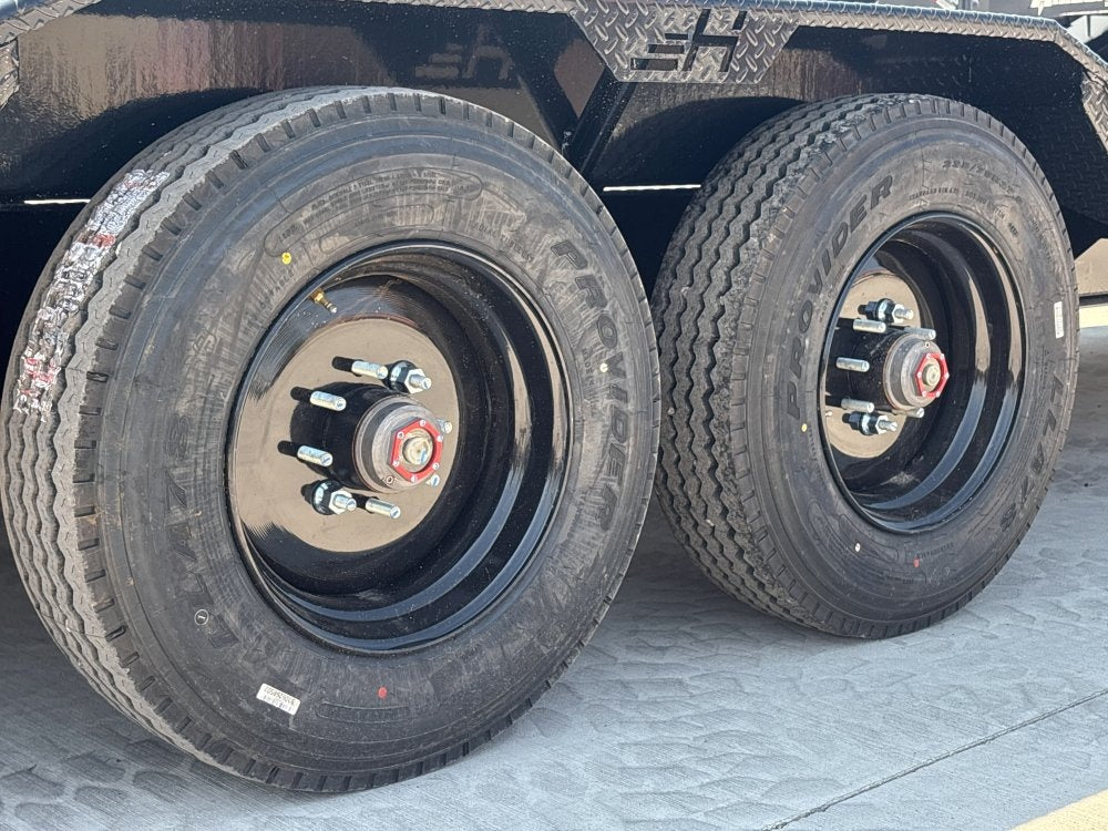 24' HEH Bumper Pull Equipment Trailer (2) 10K Axles, Drive Over Fenders, Slide In Ramps - Drive Over Fenders - Equipment Trailers - TrailerSwap