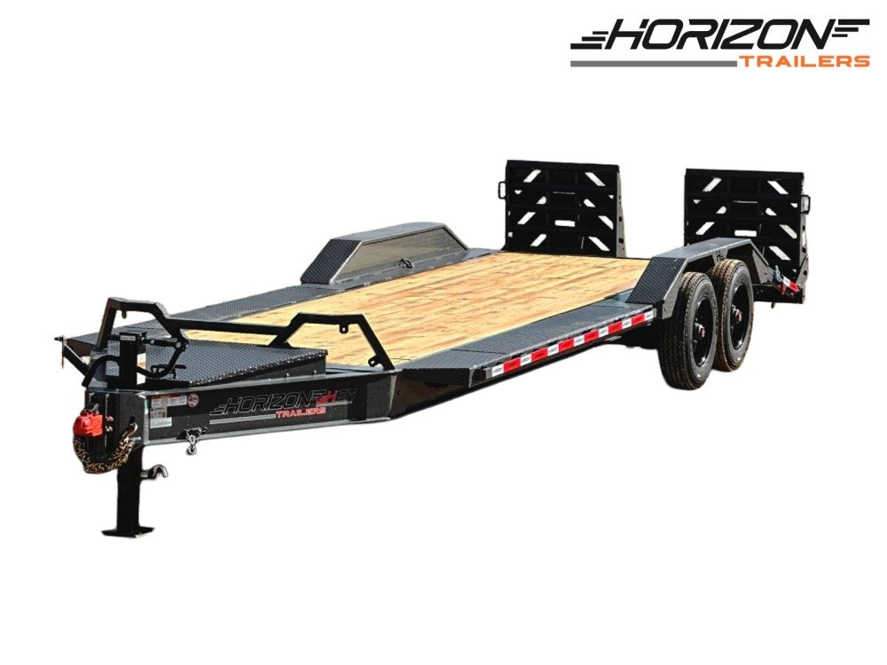 24' HEH Equipment Trailer (2) 10K Axles, Drive Over Fenders, 3' Dove W/ Mountain Ramps - Equipment Trailers - TrailerSwap