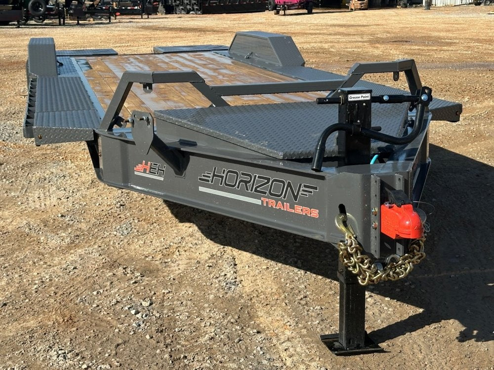 24' HEH Equipment Trailer (2) 10K Axles, Drive Over Fenders, 3' Dove W/ Mountain Ramps - Equipment Trailers - TrailerSwap