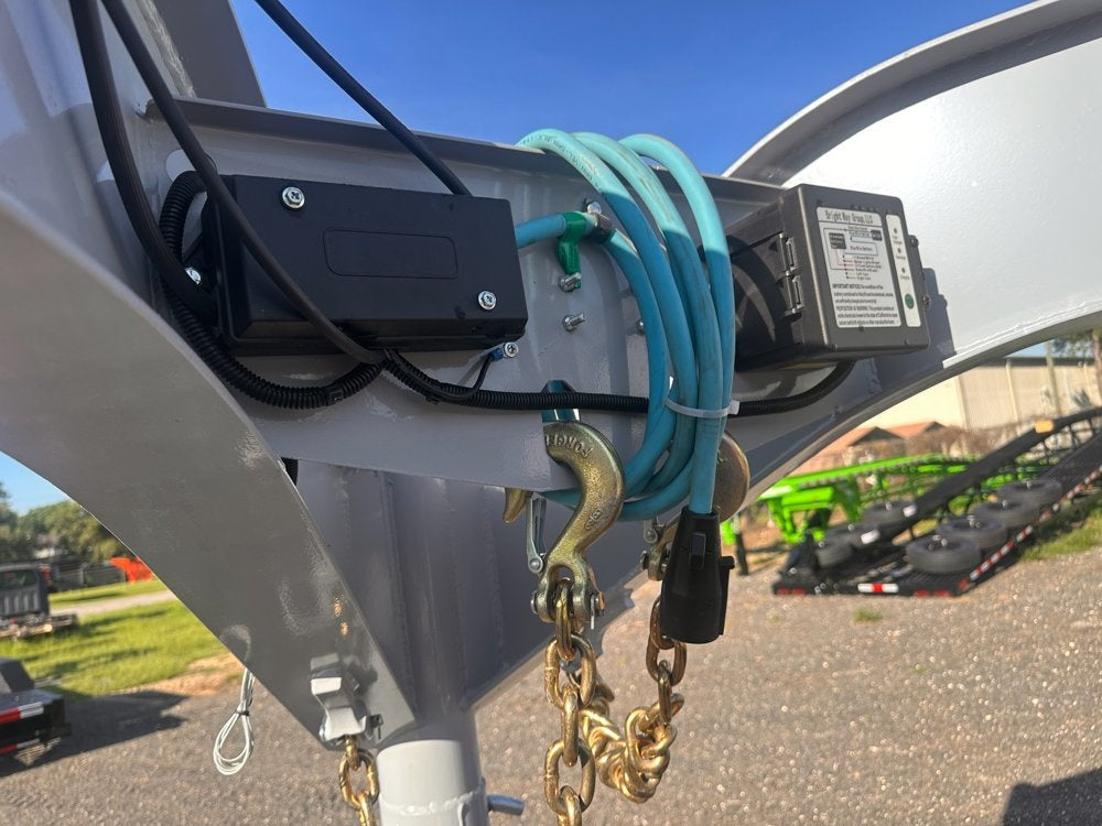 24' HEH Gooseneck Equipment Trailer (2) 10K Axles, Drive Over Fenders, 3' Dove W/ Mountain Ramps - Equipment Trailers - TrailerSwap