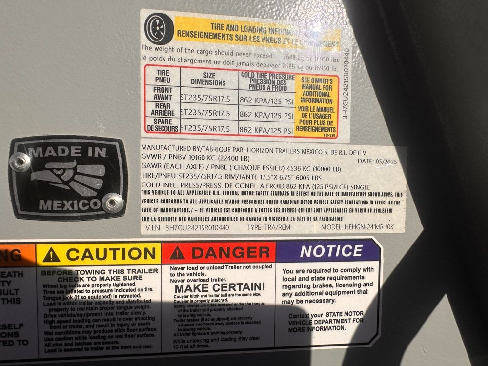 24' HEH Gooseneck Equipment Trailer (2) 10K Axles, Drive Over Fenders, 3' Dove W/ Mountain Ramps - Equipment Trailers - TrailerSwap