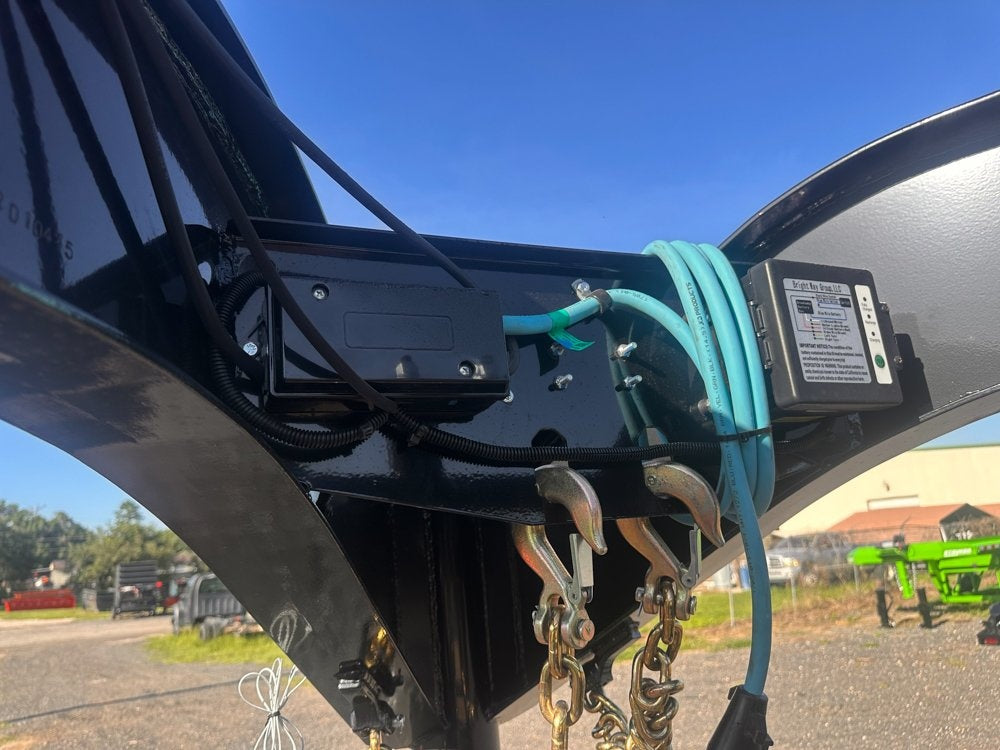 24' HEH Gooseneck Equipment Trailer (2) 10K Axles, Drive Over Fenders, 3' Dove W/ Mountain Ramps - Equipment Trailers - TrailerSwap