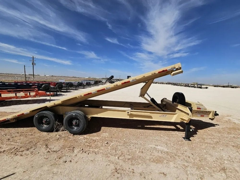 24' Horizon FFT Bumper Pull Full Deckover Tilt Trailer - (2) 10K Axles - Deckover Tilt - TrailerSwap
