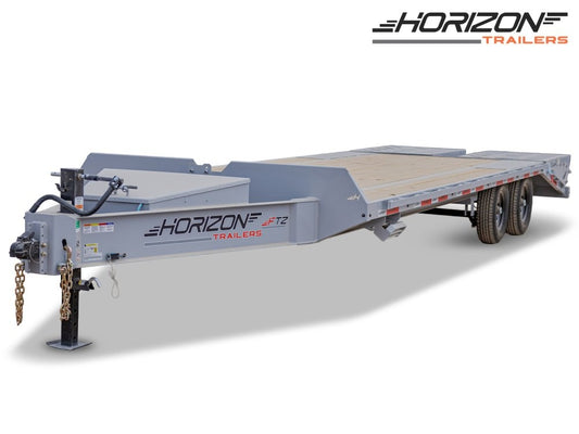 24' Horizon FTZ Bumper Pull Deckover Trailer Mega Ramps - (2) 7K Axles - Bumper Pull Deckover - DO 7K MR - TrailerSwap