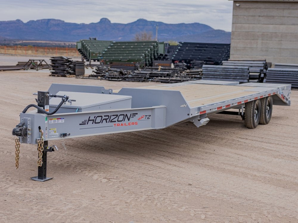 24' Horizon FTZ Bumper Pull Deckover Trailer Mega Ramps - (2) 7K Axles - Bumper Pull Deckover - DO 7K MR - TrailerSwap