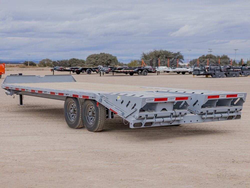 24' Horizon FTZ Bumper Pull Deckover Trailer Mega Ramps - (2) 7K Axles - Bumper Pull Deckover - DO 7K MR - TrailerSwap