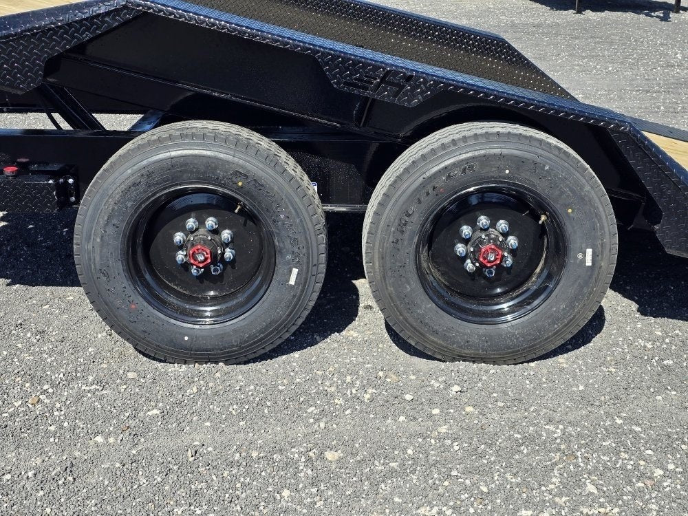 24' Horizon HET Bumper Pull Equipment Tilt Trailer Drive Over Fenders - (2) 10K Axles - Equipment Tilt - TrailerSwap