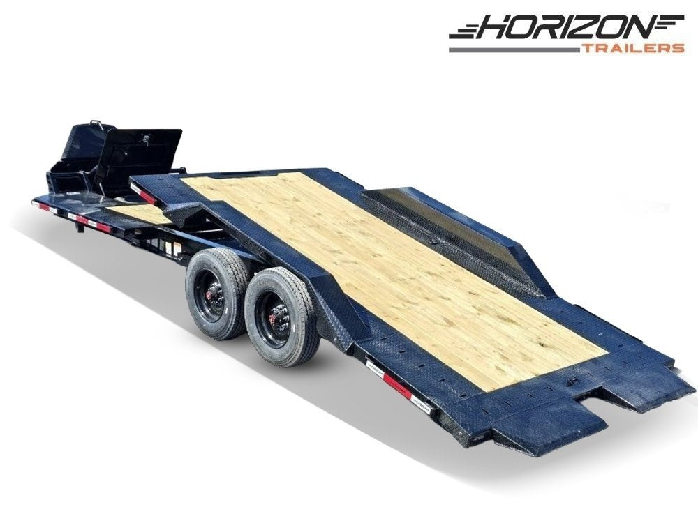 24' Horizon HET Bumper Pull Equipment Tilt Trailer Drive Over Fenders - (2) 10K Axles - Equipment Tilt - TrailerSwap