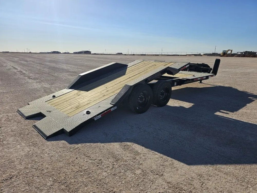 24' Horizon HET Bumper Pull Equipment Tilt Trailer Drive Over Fenders - (2) 10K Axles - Equipment Tilt - TrailerSwap