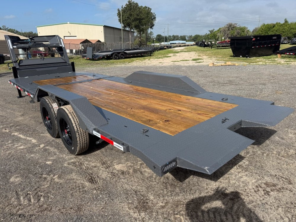 24' Horizon HET Gooseneck Equipment Tilt Trailer Drive Over Fenders - (2) 10K Axles - Equipment Tilt - TrailerSwap