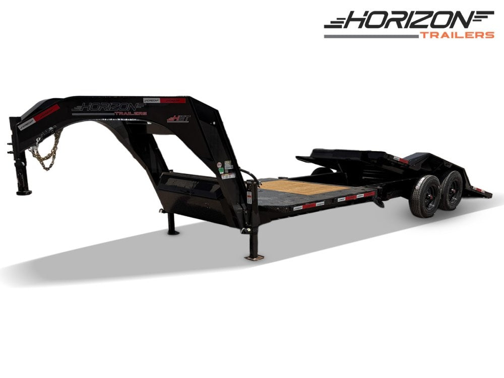 24' Horizon HET Gooseneck Equipment Tilt Trailer Drive Over Fenders - (2) 10K Axles - Equipment Tilt - TrailerSwap