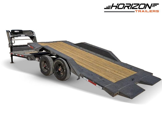24' Horizon HET Gooseneck Equipment Tilt Trailer Drive Over Fenders - (2) 10K Axles - Equipment Tilt - TrailerSwap