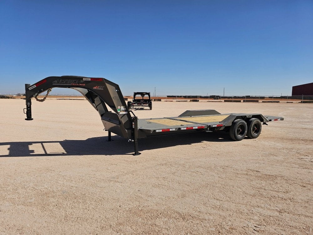 24' Horizon HET Gooseneck Equipment Tilt Trailer Drive Over Fenders - (2) 10K Axles - Equipment Tilt - TrailerSwap