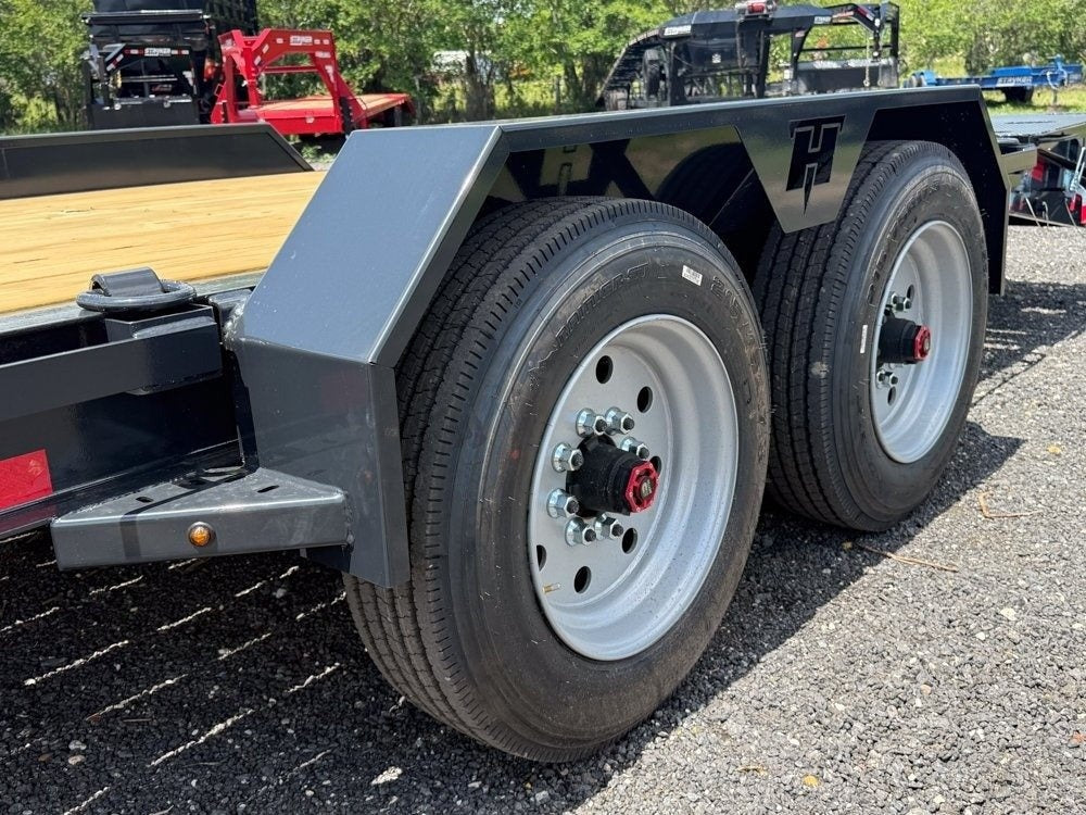 24' I-Beam Equipment Trailer Mega Ramps BP - 8k Axles - 17.6k - Equipment Trailers - Deckover Trailers - TrailerSwap