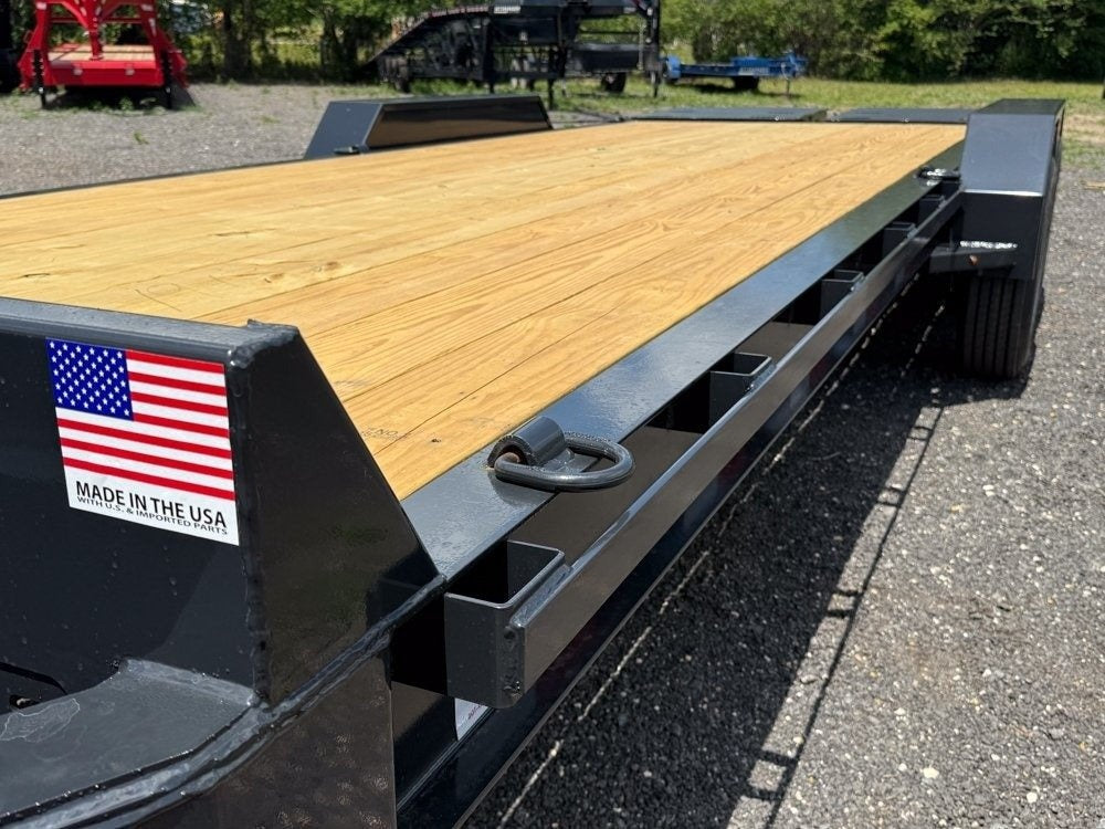 24' I-Beam Equipment Trailer Mega Ramps BP - 8k Axles - 17.6k - Equipment Trailers - Deckover Trailers - TrailerSwap