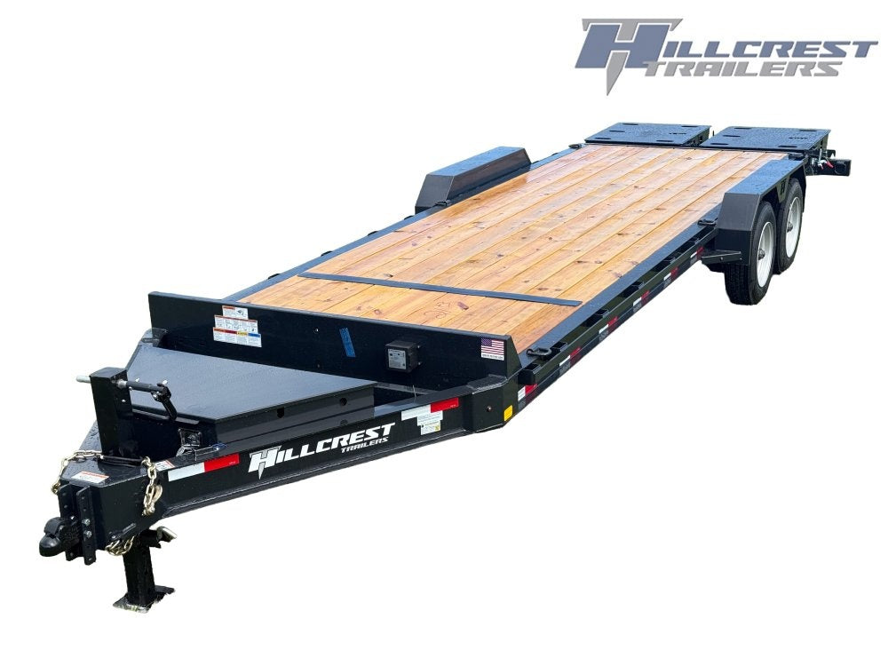 24' I-Beam Equipment Trailer Mega Ramps BP - 8k Axles - 17.6k - Equipment Trailers - Deckover Trailers - TrailerSwap